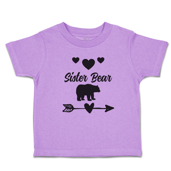 Sister Bear with Black Little Hearts and Sharp Pointed Arrow