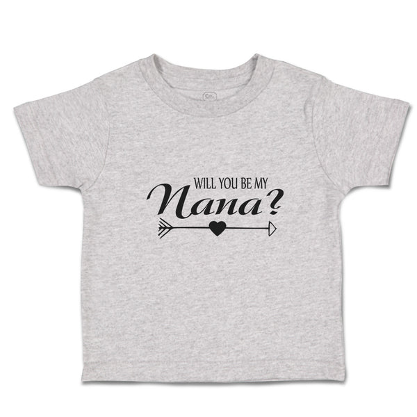 Cute Toddler Clothes Will You Be My Nana Pattern Arrow Heart Middle Cotton