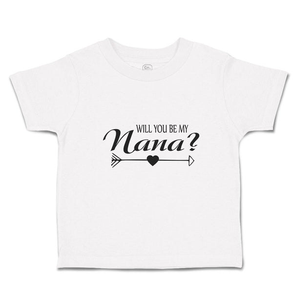 Cute Toddler Clothes Will You Be My Nana Pattern Arrow Heart Middle Cotton