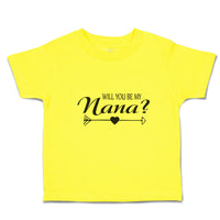 Cute Toddler Clothes Will You Be My Nana Pattern Arrow Heart Middle Cotton