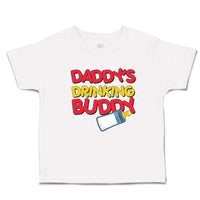 Cute Toddler Clothes Daddy's Drinking Buddy with Baby's Feeding Bottle Cotton