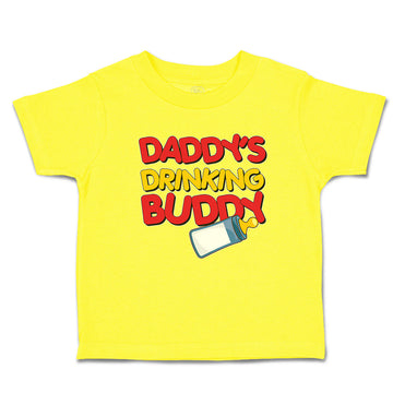 Cute Toddler Clothes Daddy's Drinking Buddy with Baby's Feeding Bottle Cotton