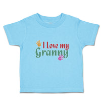 Toddler Clothes I Love My Granny with Hand Print Toddler Shirt Cotton
