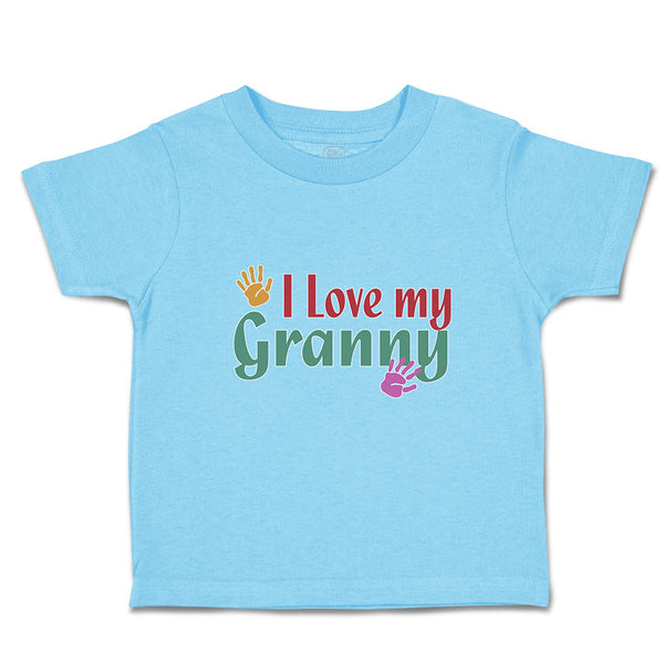 Toddler Clothes I Love My Granny with Hand Print Toddler Shirt Cotton