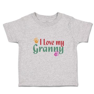 Toddler Clothes I Love My Granny with Hand Print Toddler Shirt Cotton