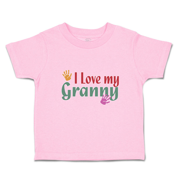 Toddler Clothes I Love My Granny with Hand Print Toddler Shirt Cotton