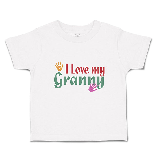 Toddler Clothes I Love My Granny with Hand Print Toddler Shirt Cotton