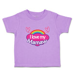 Toddler Girl Clothes Love Mamaw Colourful Rainbow Outline Hearts Toddler Shirt