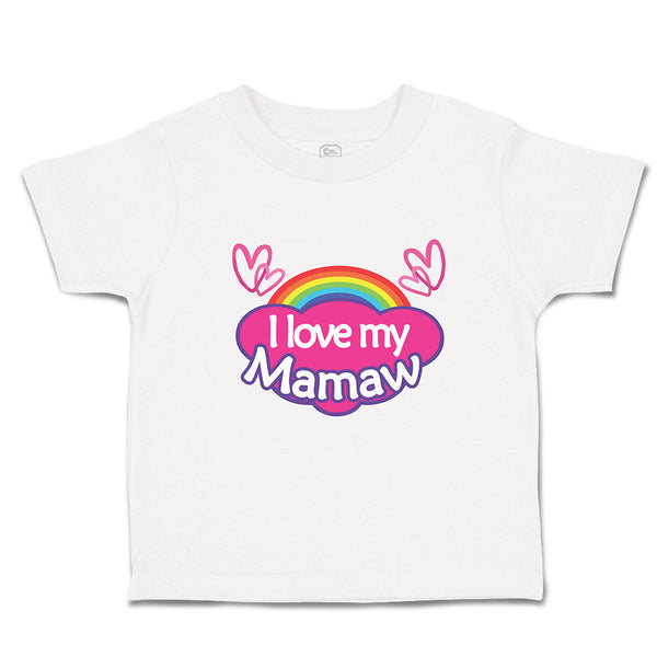 Toddler Girl Clothes Love Mamaw Colourful Rainbow Outline Hearts Toddler Shirt