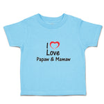 Toddler Clothes I Love Papaw & Mamaw Toddler Shirt Baby Clothes Cotton