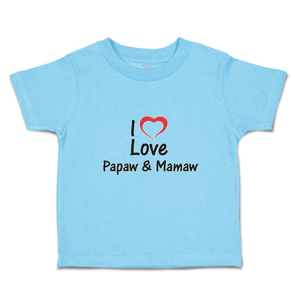 Toddler Clothes I Love Papaw & Mamaw Toddler Shirt Baby Clothes Cotton