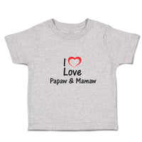 Toddler Clothes I Love Papaw & Mamaw Toddler Shirt Baby Clothes Cotton