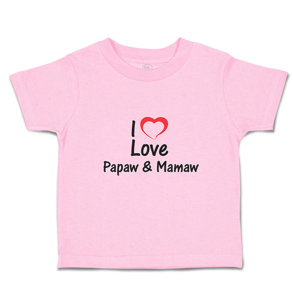 Toddler Clothes I Love Papaw & Mamaw Toddler Shirt Baby Clothes Cotton