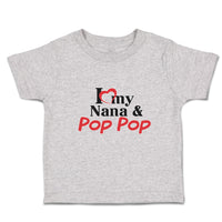 Toddler Clothes I Love My Nana & Pop Pop Toddler Shirt Baby Clothes Cotton