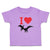 Toddler Girl Clothes An Flying Silhouette Pterodactyl Dinosaur with Red Heart