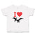 Toddler Girl Clothes An Flying Silhouette Pterodactyl Dinosaur with Red Heart