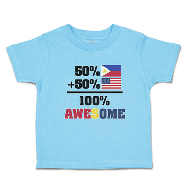 Cute Toddler Clothes 50% + 50% 100% Awesome Toddler Shirt Baby Clothes Cotton