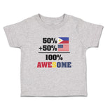 Cute Toddler Clothes 50% + 50% 100% Awesome Toddler Shirt Baby Clothes Cotton