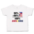 Cute Toddler Clothes 50% + 50% 100% Awesome Toddler Shirt Baby Clothes Cotton