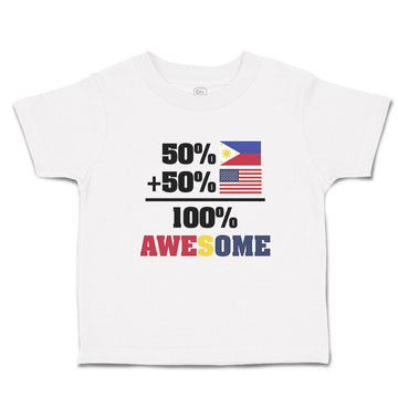 Cute Toddler Clothes 50% + 50% 100% Awesome Toddler Shirt Baby Clothes Cotton