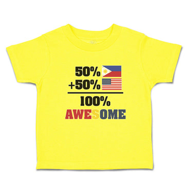 Cute Toddler Clothes 50% + 50% 100% Awesome Toddler Shirt Baby Clothes Cotton