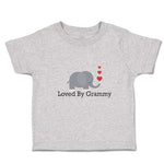 Toddler Clothes Loved by Grammy An Elephant Blowing Heart Symbol Toddler Shirt