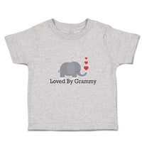 Toddler Clothes Loved by Grammy An Elephant Blowing Heart Symbol Toddler Shirt