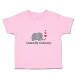 Toddler Clothes Loved by Grammy An Elephant Blowing Heart Symbol Toddler Shirt
