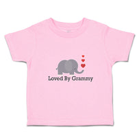 Toddler Clothes Loved by Grammy An Elephant Blowing Heart Symbol Toddler Shirt