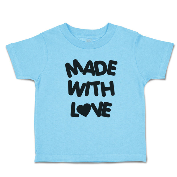 Toddler Clothes Made with Love with Silhouette Heart Toddler Shirt Cotton