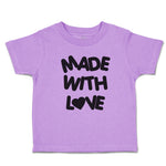 Toddler Clothes Made with Love with Silhouette Heart Toddler Shirt Cotton