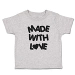 Toddler Clothes Made with Love with Silhouette Heart Toddler Shirt Cotton