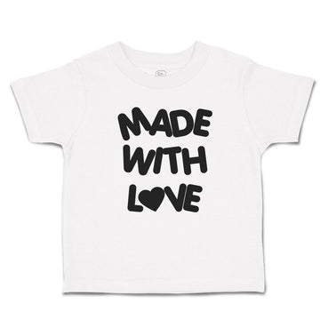 Toddler Clothes Made with Love with Silhouette Heart Toddler Shirt Cotton