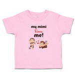 Toddler Clothes My Mimi Loves Me! Monkey's Love for Her Child with Hearts Cotton