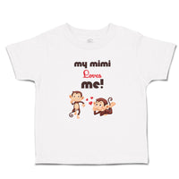 Toddler Clothes My Mimi Loves Me! Monkey's Love for Her Child with Hearts Cotton