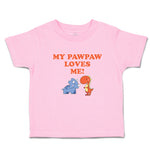 Toddler Clothes My Pawpaw Loves Me! Tyrannosaurus Rex and Triceratops Dinosaur