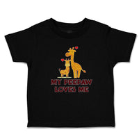 Toddler Clothes My Peepaw Loves Me An Giraffe Loves Toddler Shirt Cotton