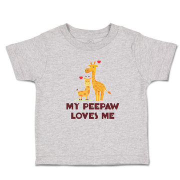 Toddler Clothes My Peepaw Loves Me An Giraffe Loves Toddler Shirt Cotton