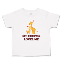 Toddler Clothes My Peepaw Loves Me An Giraffe Loves Toddler Shirt Cotton