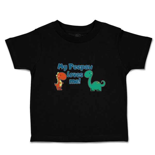 Toddler Clothes My Peepaw Loves Me Brontosaurus and Stegosaurus Toddler Shirt