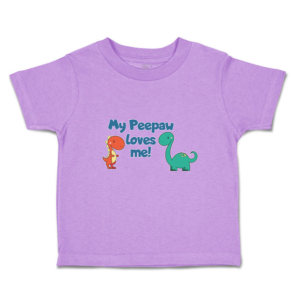 Toddler Clothes My Peepaw Loves Me Brontosaurus and Stegosaurus Toddler Shirt