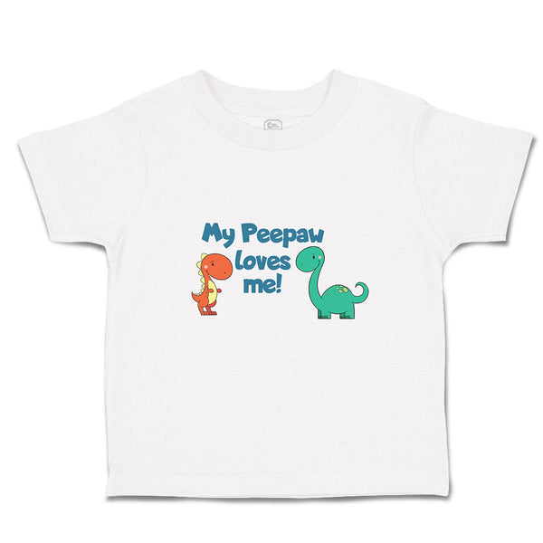 Toddler Clothes My Peepaw Loves Me Brontosaurus and Stegosaurus Toddler Shirt