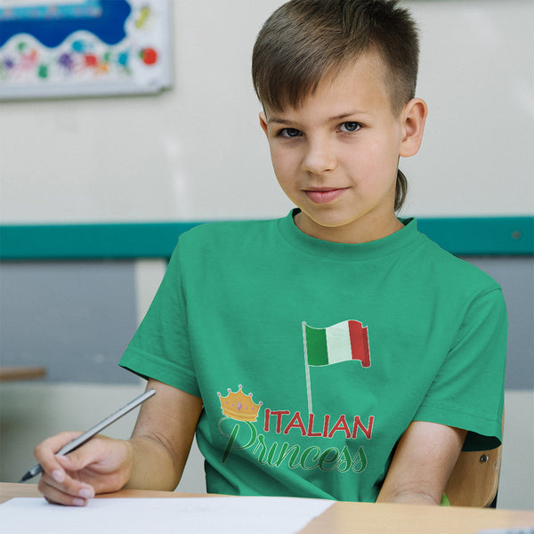 Italian Princess with National Flag and Prince Crown