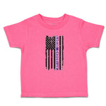 Toddler Girl Clothes Proud Daughter An American Police Flag Toddler Shirt Cotton