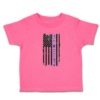 Toddler Girl Clothes Proud Daughter An American Police Flag Toddler Shirt Cotton