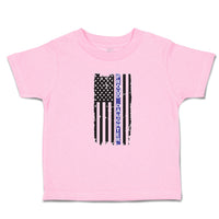 Toddler Girl Clothes Proud Daughter An American Police Flag Toddler Shirt Cotton
