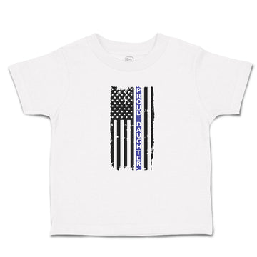 Toddler Girl Clothes Proud Daughter An American Police Flag Toddler Shirt Cotton