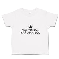 Toddler Girl Clothes The Prince Has Arrived with Black Silhouette Crown Cotton