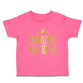 Toddler Girl Clothes Drama Queen with Golden Crown Toddler Shirt Cotton