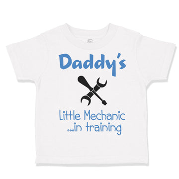 Toddler Clothes Daddy's Little Mechanic in Training Dad Father's Day Cotton